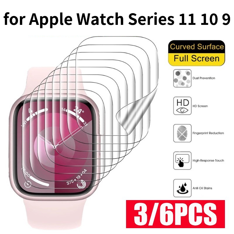 6 قطع من واقي الشاشة لساعة أبل - مراجعة Smartwatch Screen Film وسعره